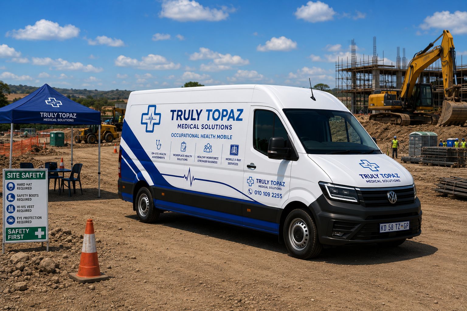 Truly Topaz mobile medical unit on site